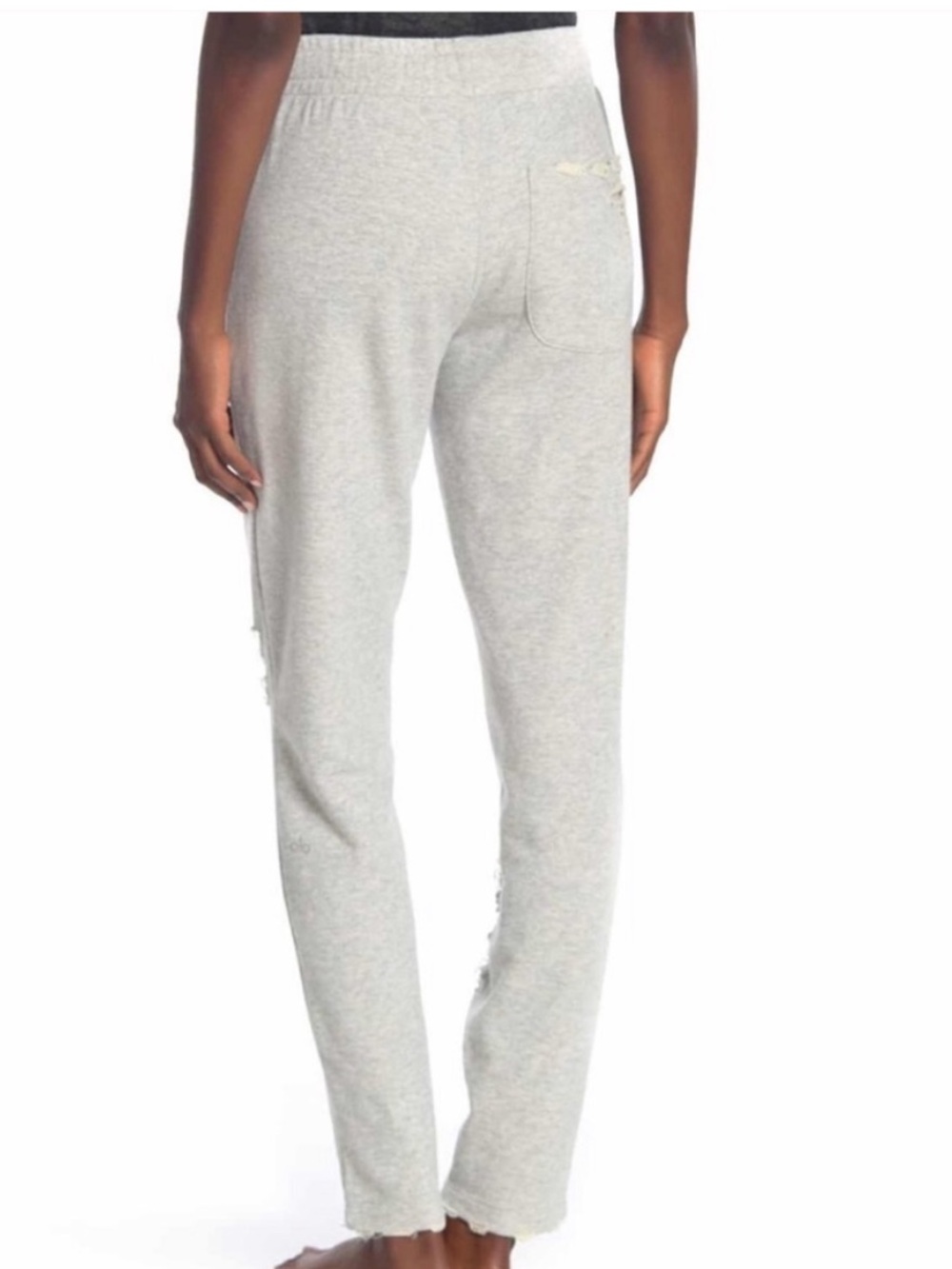 BOGO! ALO Yoga Distressed Ripped Sweatpants Heather Gray Size Large - Picture 2 of 10